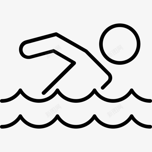 游泳人游泳池图标svg_新图网 https://ixintu.com 水上运动 游泳 游泳池 运动