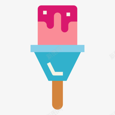 冰淇淋食品车6扁平图标图标