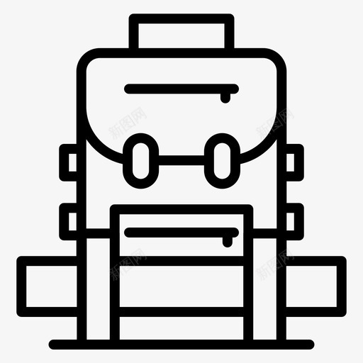 包背包学生图标svg_新图网 https://ixintu.com 地标 学习 学生 常规 旅行 线路 背包