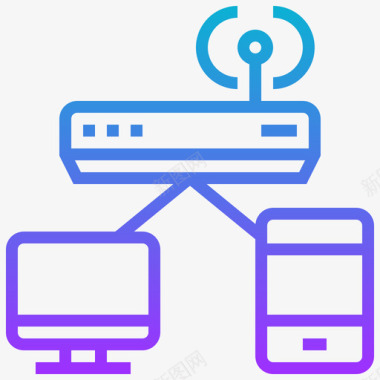 网络计算机技术11梯度图标图标