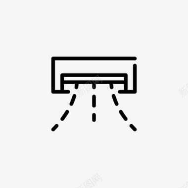 空调卧室11线性图标图标