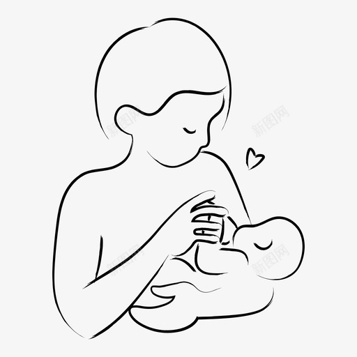 喂养婴儿母乳喂养牛奶图标svg_新图网 https://ixintu.com 喂养婴儿 多样性图标 妈妈 母乳喂养 牛奶
