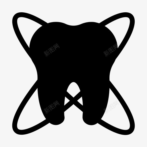 安全牙齿牙科医疗保健图标svg_新图网 https://ixintu.com 医疗保健 安全牙齿 护盾 牙科 牙线标志