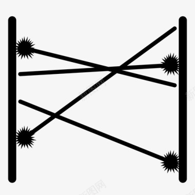 激光障碍红外激光激光束图标图标