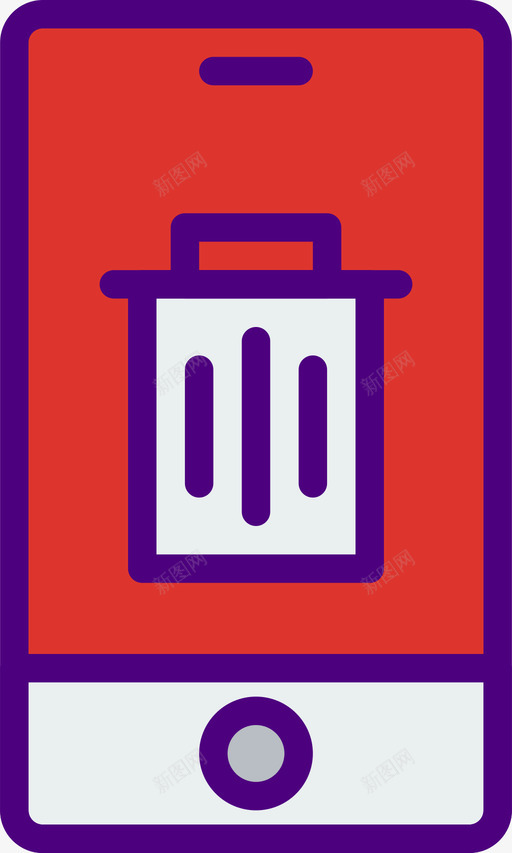 垃圾桶用户界面移动线性颜色图标svg_新图网 https://ixintu.com 垃圾桶 用户界面 移动 线性 颜色