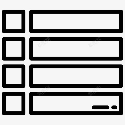 列表响应式52线性图标svg_新图网 https://ixintu.com 列表 响应 线性 设计
