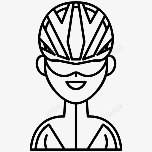 骑自行车女孩赛车图标svg_新图网 https://ixintu.com 女孩 女性运动路线 赛车 运动 骑自行车