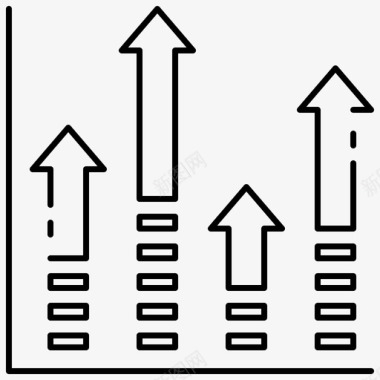 市场预测箭头业务图标图标