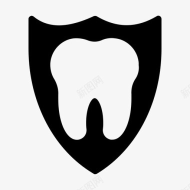 安全牙齿牙齿防护图标图标