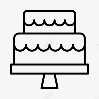 婚礼蛋糕庆祝订婚图标图标