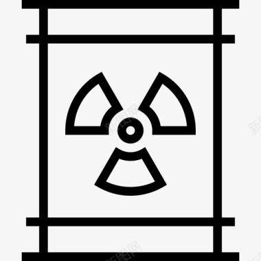放射性污染10线性图标图标