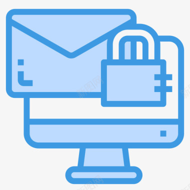 电子邮件计算机技术24蓝色图标图标