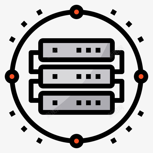 数据库大数据61线性彩色图标svg_新图网 https://ixintu.com 大数 彩色 数据 数据库 线性