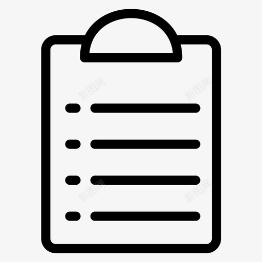 剪贴板食物列表图标svg_新图网 https://ixintu.com 列表 剪贴板 注释 购物加粗线集150 食物