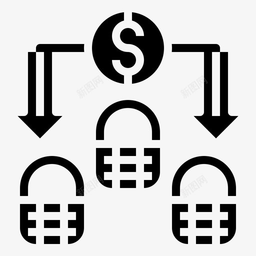 多元化投资金融图标svg_新图网 https://ixintu.com 交易 多元化 投资 比特 金融