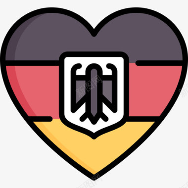 德国德国14线性颜色图标图标