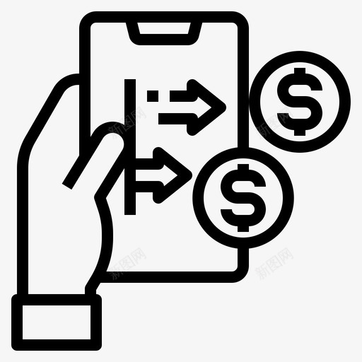 支付fintech29线性图标svg_新图网 https://ixintu.com fintech 支付 线性