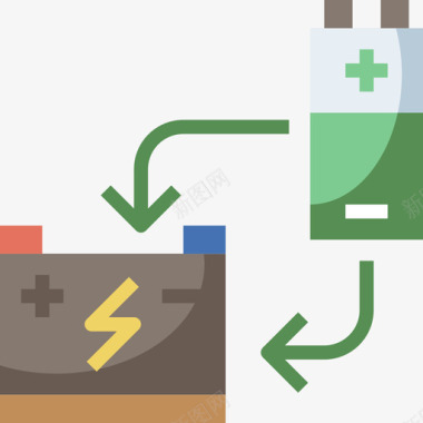 电池电源和能量13无电图标图标