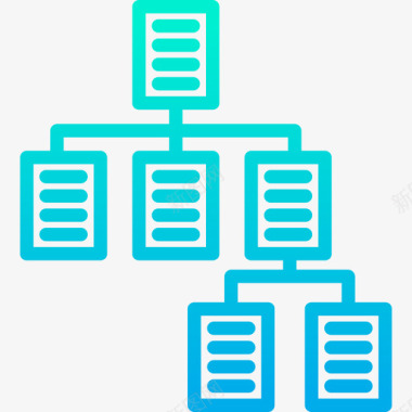 层次结构数据科学5梯度图标图标