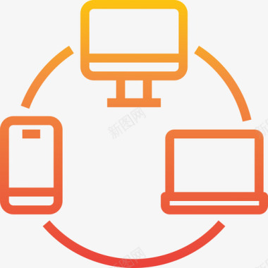 因特网计算机网络6梯度图标图标