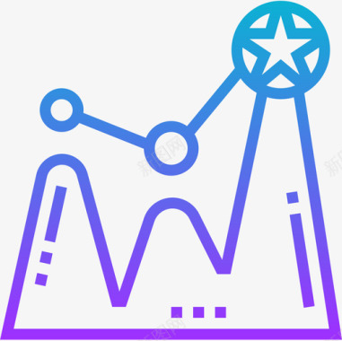 性能seo100渐变图标图标