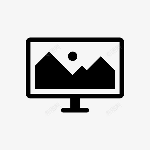 显示器计算机图像图标svg_新图网 https://ixintu.com 元素 图像 屏幕 摄影 显示器 计算机