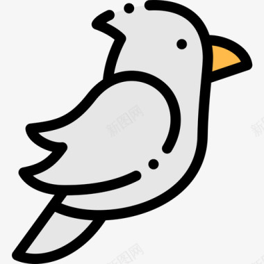 鸟澳大利亚19线形颜色图标图标