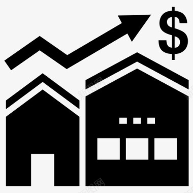 房价增长房价房产价格图标图标