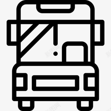 汽车公共交通21直线图标图标