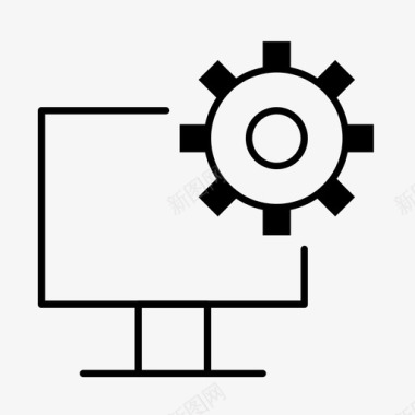 计算机台式机监视器图标图标