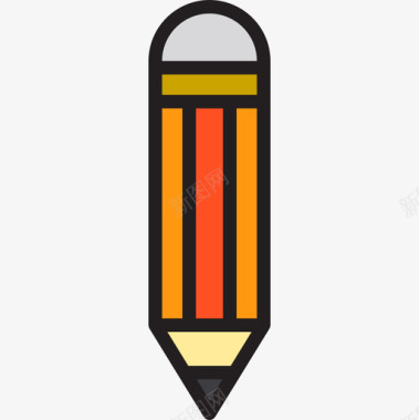 铅笔艺术6线颜色图标图标