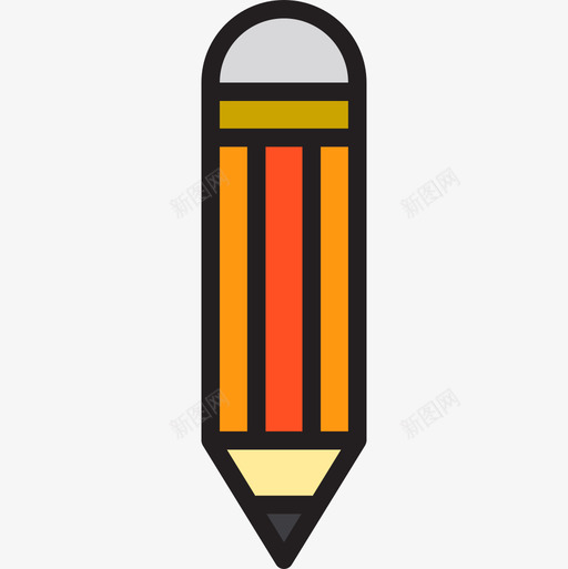 铅笔艺术6线颜色图标svg_新图网 https://ixintu.com 艺术 铅笔 颜色