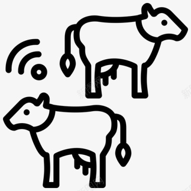 动物农场奶牛家畜图标图标