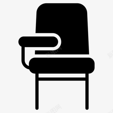 学校椅子家具内部图标图标