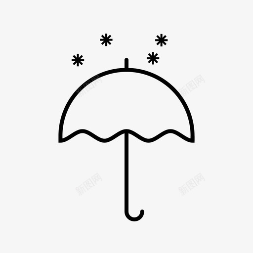 雨伞雪30冬图标svg_新图网 https://ixintu.com 雨伞