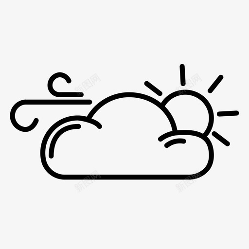 风云预报图标svg_新图网 https://ixintu.com 天气 太阳 概要 预报