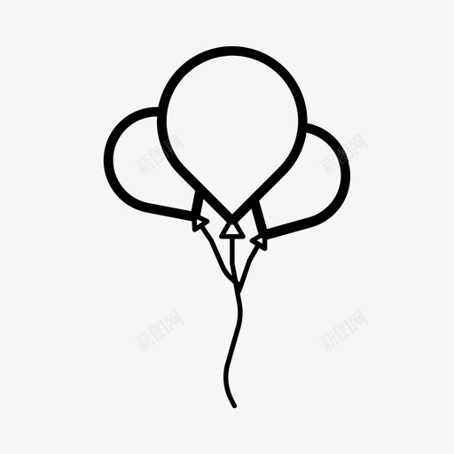 气球周年纪念庆祝图标svg_新图网 https://ixintu.com 周年纪念 庆祝 气球 聚会 装饰