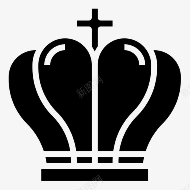 皇冠基督教2填充图标图标
