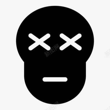 头骨骨头死亡图标图标