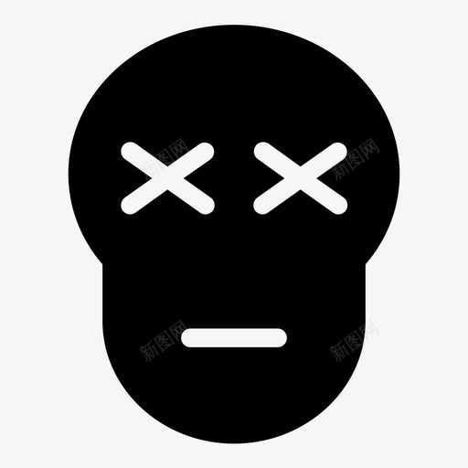头骨骨头死亡图标svg_新图网 https://ixintu.com 头骨 恐怖 死亡 雕文 骨头