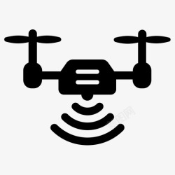飞行机器人无人机无人机机器人飞行图标高清图片