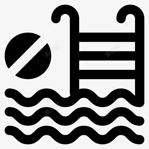 小心池梯活动运动员图标svg_新图网 https://ixintu.com 小心池梯 活动 游泳 运动员