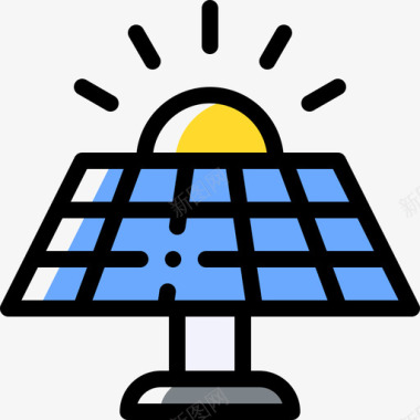 太阳能电池板荷兰32颜色省略图标图标