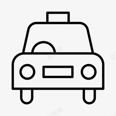 出租车汽车道路图标图标