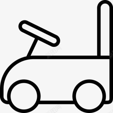 助行器婴儿轮床汽车图标图标