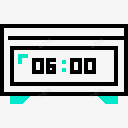 数字钟电子72单色图标svg_新图网 https://ixintu.com 单色 数字 电子