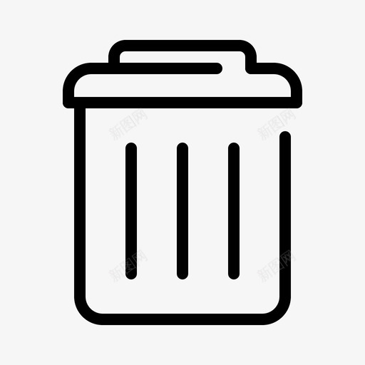垃圾桶商务办公室图标svg_新图网 https://ixintu.com 办公室 办公室元素 商务 垃圾桶 工作