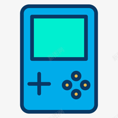 便携式控制台游戏机64线颜色图标图标