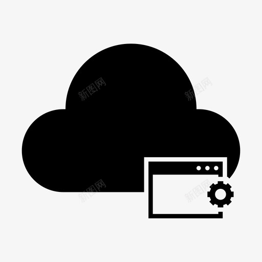 构建应用程序云服务图标svg_新图网 https://ixintu.com 云 服务 构建应用程序 软件