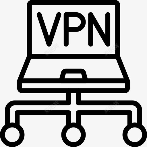 Vpn信息技术13线性图标svg_新图网 https://ixintu.com Vpn 信息技术 线性